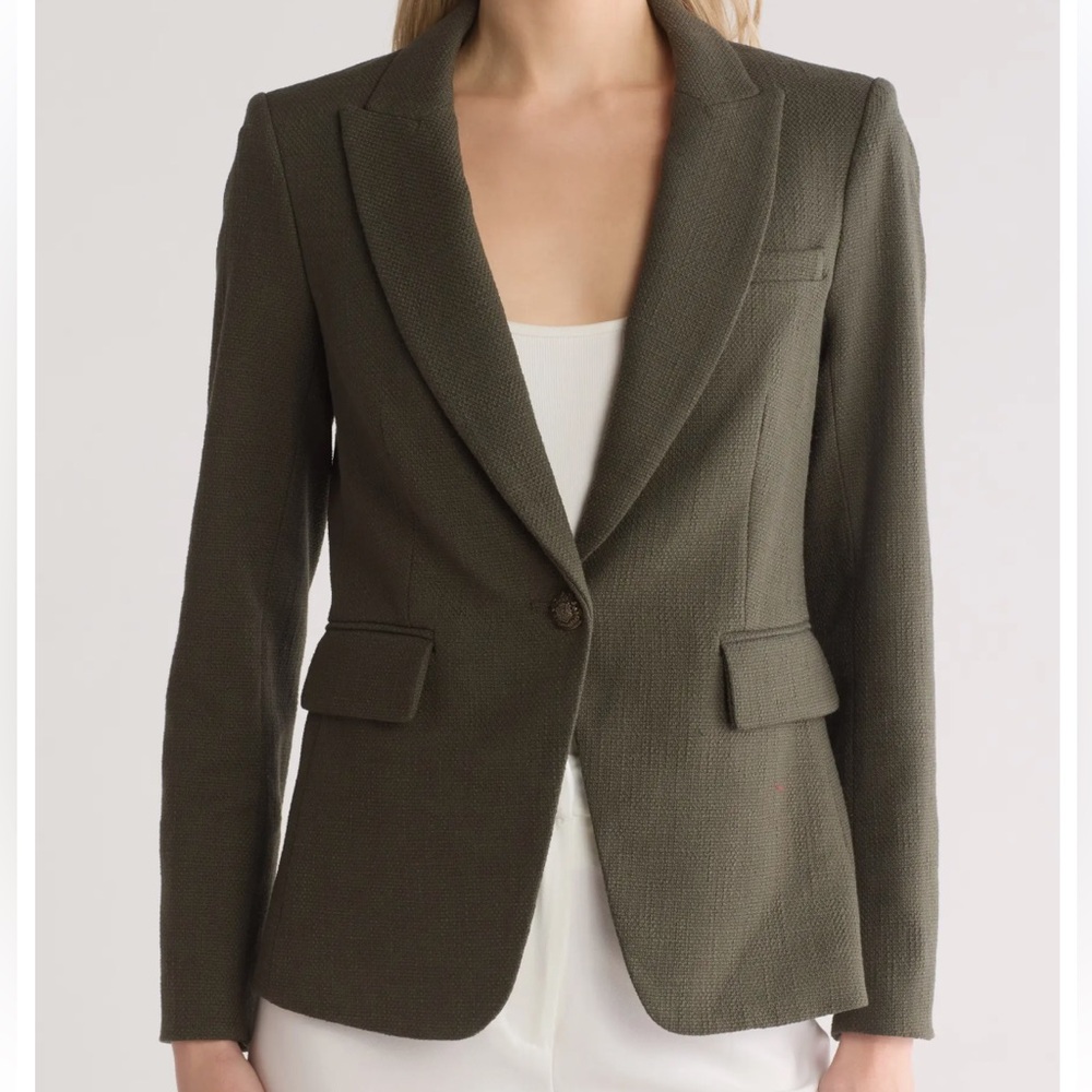 Veronica Beard Dickey blazer Loden office olive green old money quiet luxury 0